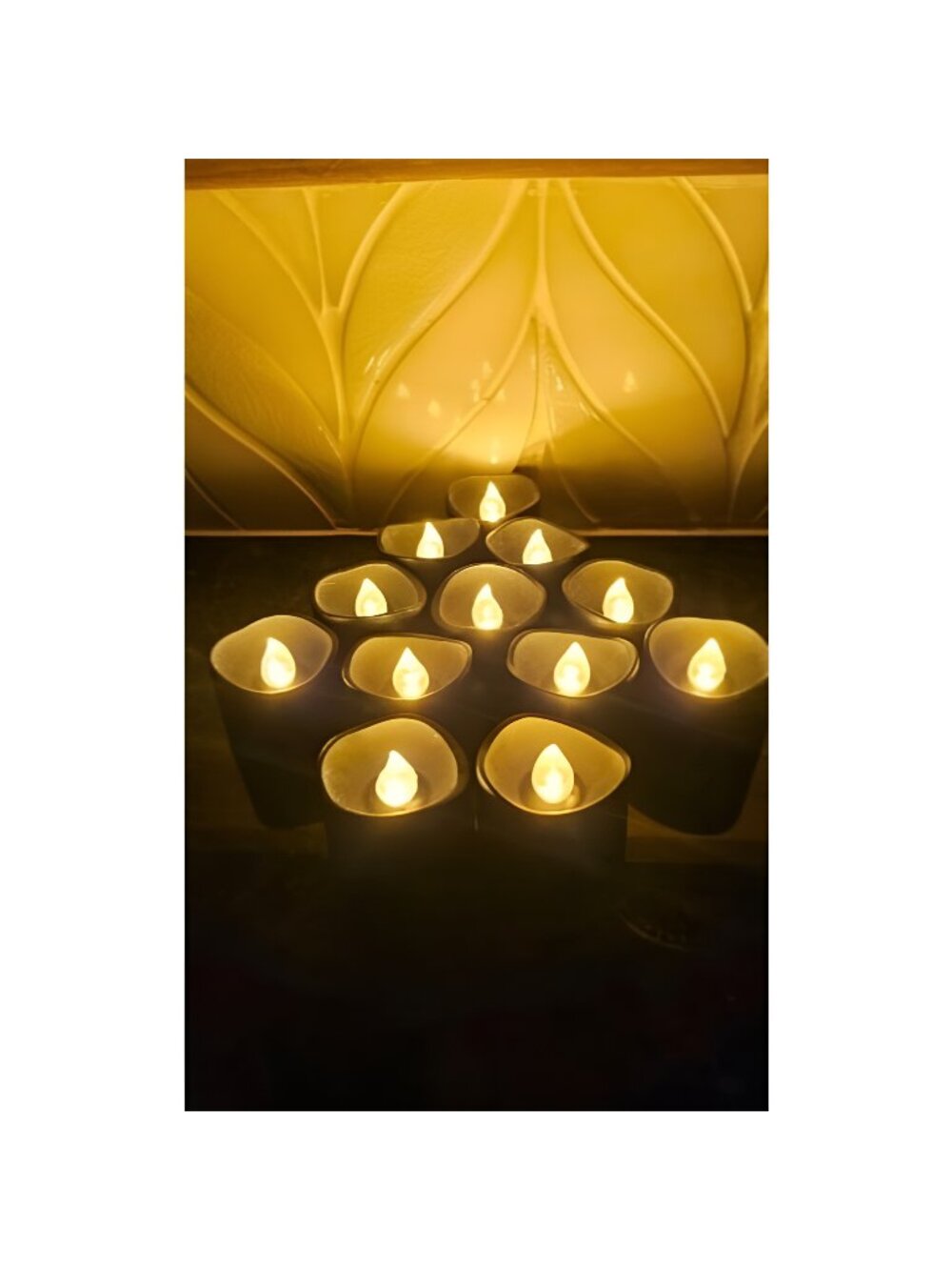 Black Tea Lights Candles Battery Operated, 200+Hour Flameless Flickering